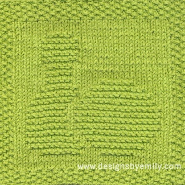 Bowling Pin and Ball Knit Dishcloth Pattern
