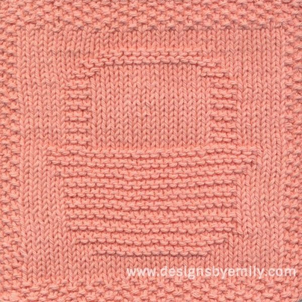 Easter Basket Knit Dishcloth Pattern
