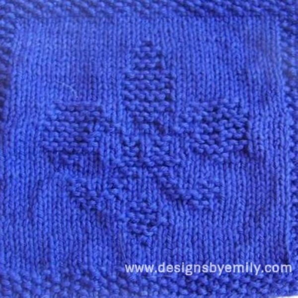 Fleur de Lis Knit Dishcloth Pattern