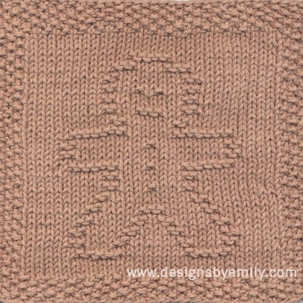 Gingerbread Man Knit Dishcloth Pattern
