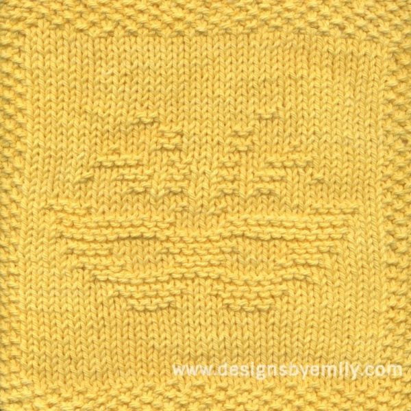 Mardi Gras Feathered Mask Knit Dishcloth Pattern