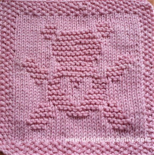 Teddy Bear Love Knit Dishcloth Pattern